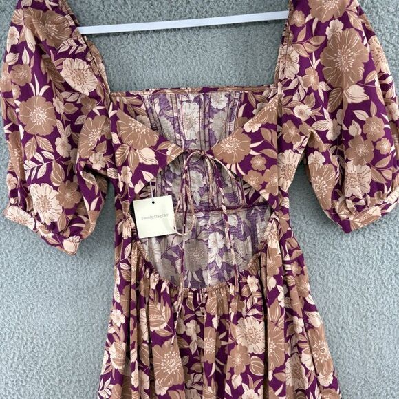 Favorite Daughter Vintage Multi Floral Puff Sleeve Maxi Dress Size 4 NWT - Picture 7 of 13